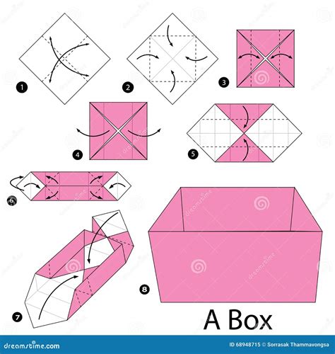 origami paper box step by